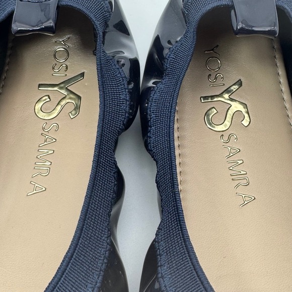 Yosi Samra Ballet Flats Navy Patent Leather‎ Girls Shoes Size 1 - Picture 6 of 9